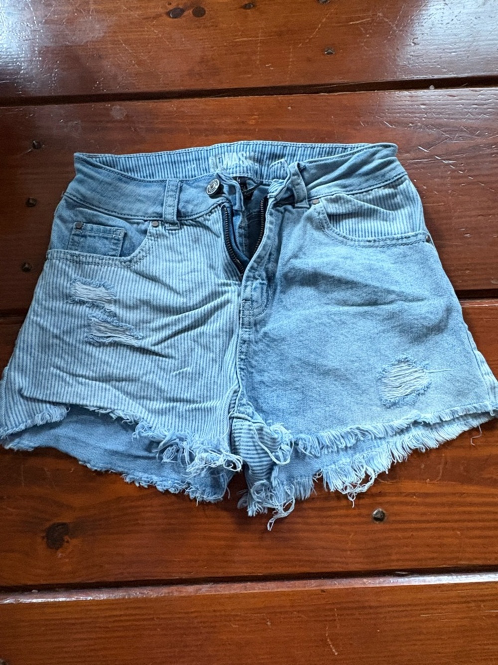 Rewash Light Blue Distressed Jean Shorts